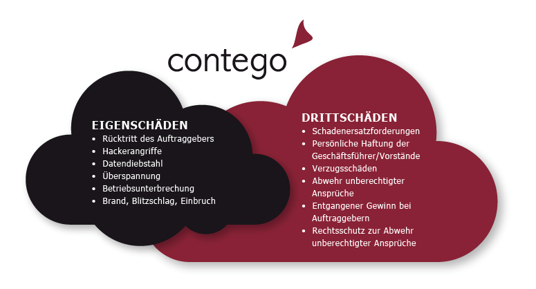 Wolkendarstellung von Risiken für IKT-Unternehmen