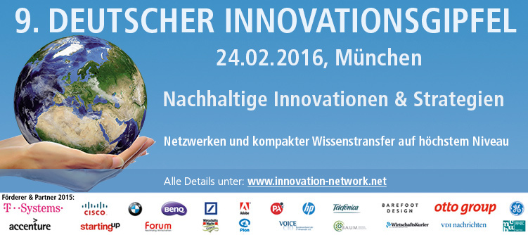 9. Deutscher Innovationsgipfel - nachhaltige Innovationen und Strategien