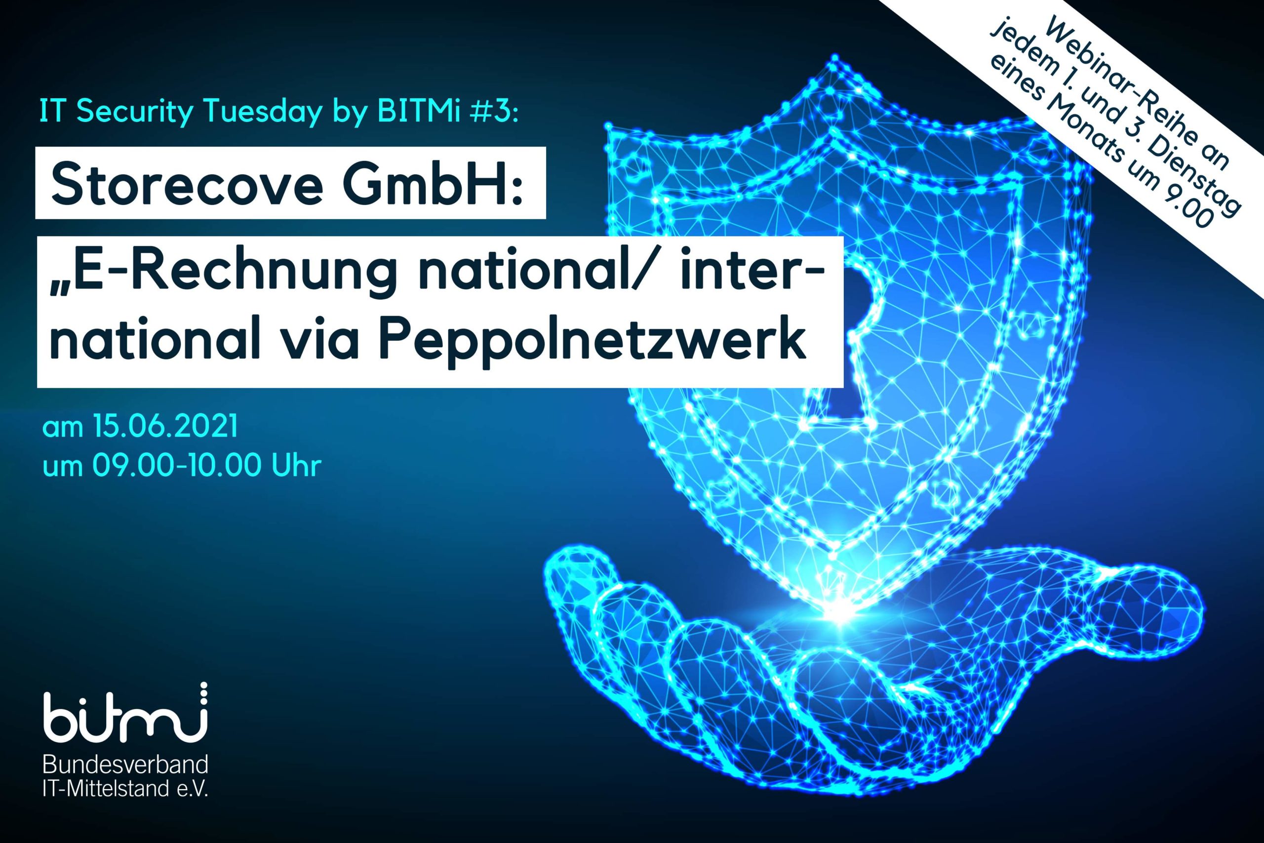 IT-Security Tuesday mit BITMi Mitglied Storecove GmbH: „E-Rechnung national/ international via Peppolnetzwerk und internationale Rechnungsnetzwerke“