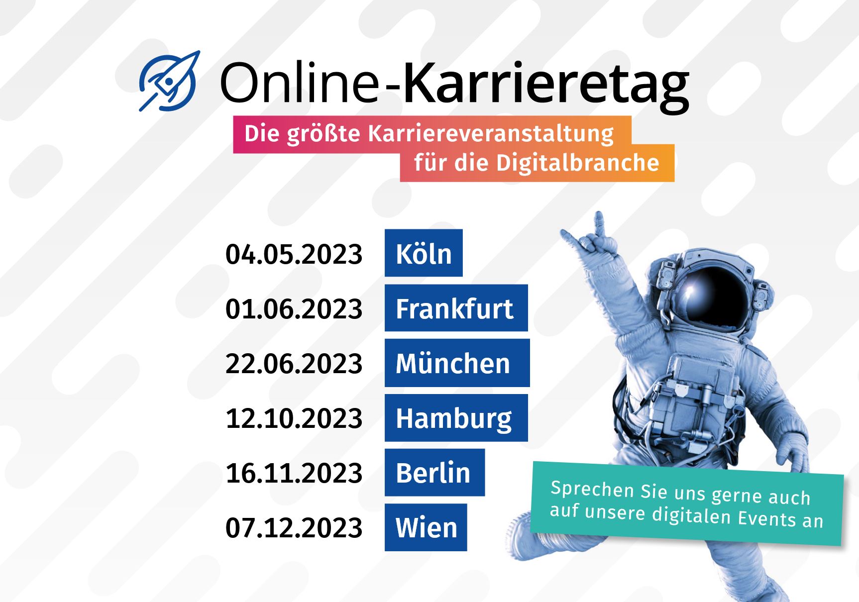 Online-Karrieretag in Köln - Die größte Karriereveranstaltung für die Digitalbranche
