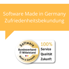 Zufriedenheitsbekundung Software Made in Germany