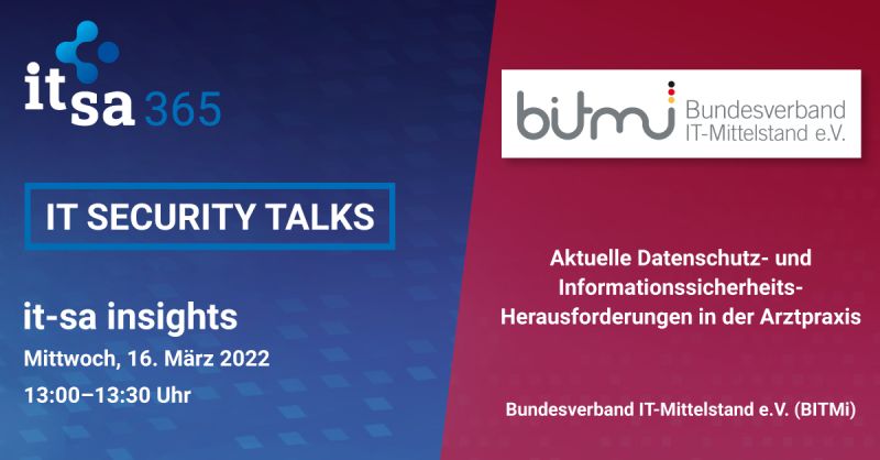 BITMi bei den IT-Security Talks der it-sa